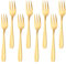 BISDARUN Dessertgabeln Rostfreier Stahl Kuchen Gabel Obst Gabel 8-teilig Gold Gabeln Satz Spiegelpolitur 13,6CM/5.35 Inch