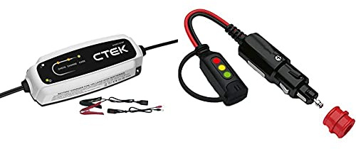 CTEK 40107 CT5 Start/Stop Intelligentes Batterielade- Und Erhaltungsgerät, Entwickelt Für Fahrzeuge Mit Start/Stopp Technologie & 56870 Comfort Indikator