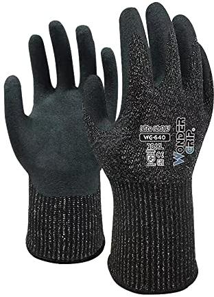 Latexbeschichtete Handschuhe, Gummi-Arbeitshandschuhe, Herren-Gartenhandschuhe, stichfeste Handschuhe, Mehrzweck-Schutzhandschuhe, geeignet for Gärten, Maschinen ( ( Color : Onecolor , Size : Large )