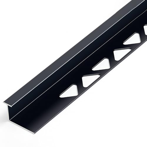 Ausgleichsprofil Aluminiumlegierung Lang 135CM*2 Stück Bodenschiene Übergang T-Profil Einfach Zu Säubern, Anti-Rost Verschleißfest Türschwellen Leiste(Black,H:14MM)
