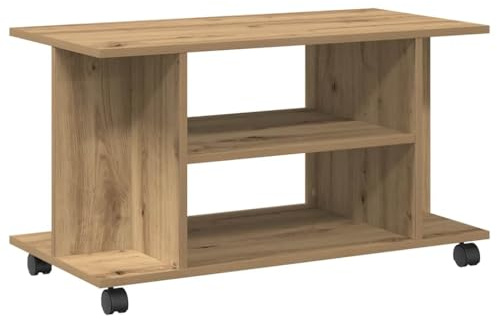 vidaXL TV-Regal mit Rollen Artisan-Eiche 80x40x45 cm Holzwerkstoff