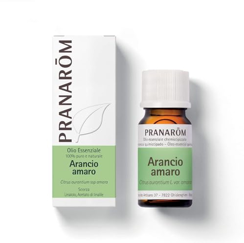 Pranarôm Olio Essenziale di Arancio Amaro Bio 10 ml | Favorisce un sonno tranquillo e il benessere della pelle. Poche gocce su un supporto neutro, facile da usare.