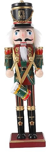 SOLUSTRE Cascanueces Soldado De Madera Pintado Decoración Escritorio y Regalo Infantil para Centros De Mesa Navideños