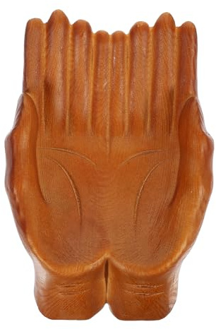 Mobestech Holzskulptur Schmuckablage Dekoratives Hand-schale Aufbewahrungstablett Multi-funktional Schmuckschale Für Ringe Armbänder Halsketten Schmuckaufbewahrung Geschenkidee