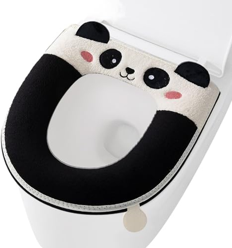 per sedile del WC, invernale per WC con panda in stile cartone animato, copertura per vasino ispessito, per bagno, casa, hotel, infermieri, doccia, appartamento, camera dei bambini