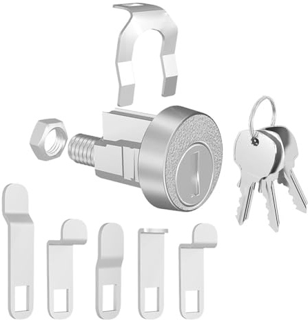 EpheyFIF Serratura di ricambio per cassetta postale L1172C in lega di zinco con 3 chiavi e piastre