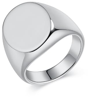 KnSam Bröllopsringar män volframstål MM, oval polerad sigillring vänskapsring vänner män, män vigselringar vintage