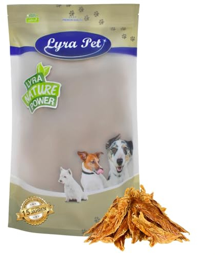 Lyra Pet® 1 kg Hühnerbrustfilet naturbelassen getrocknet Kausnack für Hunde | Proteinhaltiges Leckerli für Hunde - Gut verträgliche Belohnung - Fettarmer Kauartikel - 100% Natur - Reich an Nährstoffen