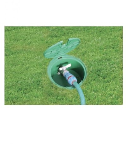 Válvula Rain bird Runder VBA 17186 con grifo esférico, caja de distribuición, caja valvula