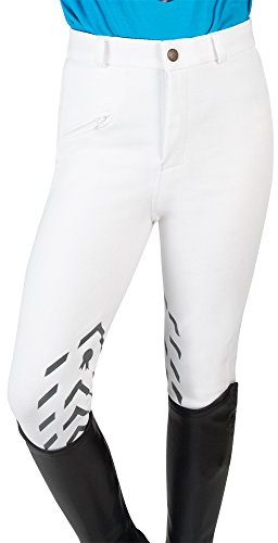 Pantalón Pfiff 102456 Piccola, de equitación con diseño de adorno de agarre, color blanco-gris, tamaño 188