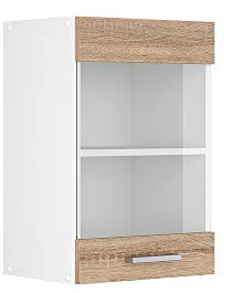 Vicco Mobile da cucina in vetro R-Line, Sonoma, 40 cm, per la libera combinazione all'interno di sistemi cucina modulari