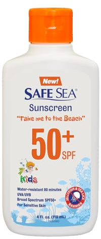 Safe Sea Anti-jellyfish Sting Protective Lotion for Kids - SPF50+ - Jellyfish & Sea Lice Prevention Sunscreen (Kids1pack)