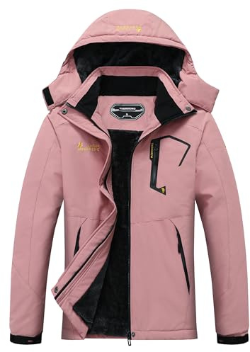 MOERDENG Women's Waterproof Ski Jacket Warm Winter Snow Coat Mountain Windbreaker Hooded Raincoat Jacket