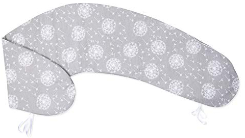 Amilian Stillkissenbezug - Stillkissen Bezug 170 cm - Bezug Stillkissen - Bezug für Stillkissen - Ersatzbezug für Stillkissen - Pregnancy Pillow Cover - Schwangerschaftskissenbezug - Grau