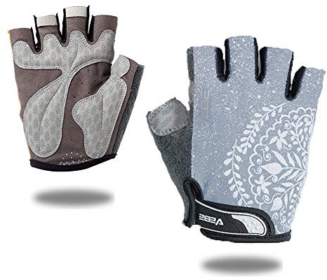VEBE Women's Biking Cycling Gloves Non-Slip Shockproof Short Finger Gloves Outdoor Riding Mountain Bike Gloves