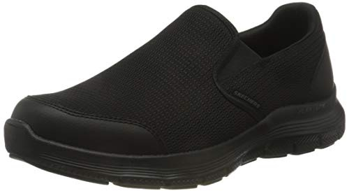 Skechers FLEX ADVANTAGE 4.0 TUSCAN, Zapatillas sin cordones para Hombre, Black Textile/Trim, 45.5 EU