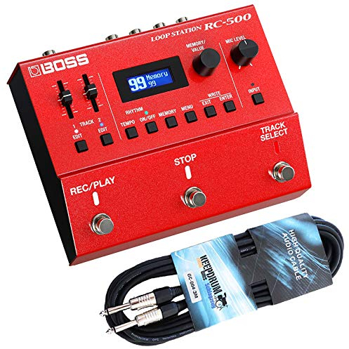 Boss RC-500 Loop Station Looper Pedal + keepdrum Gitarrenkabel 3m