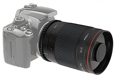 Objectif de Miroir Téléobjectif pour Appareil Photo Objectif de Miroir Téléobjectif Professionnel 500 Mm F8 avec Adaptateur de Monture Objectif Portable pour Appareil Photo Canon à Monture EF Objectif