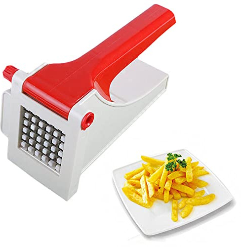 Potato Chipper Potato Chopper Cutter Chipper Manual French Fry Cutter with Stainless Steel Blade Kitchen Tool