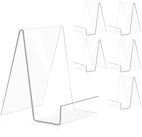 trophable 6 x Acryl-Buchständer, verdickt, durchsichtig