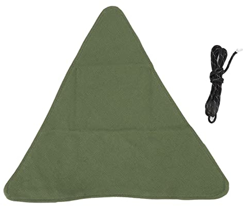 TOPINCN Dreibein-Hocker, Faltbarer Dreieckiger Hocker aus Stoff, Kratzfestes Segeltuch, Campinghocker, Tragbarer Stuhl Zum Angeln, Grillen(Armeegrün)