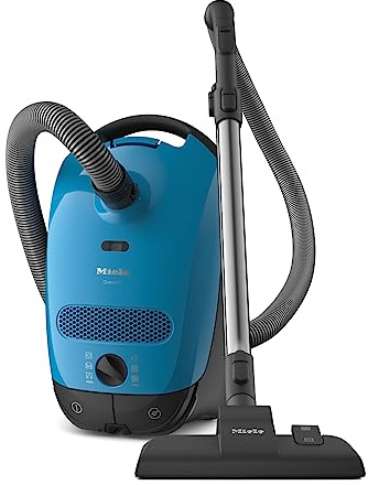 Miele Classic C1 Junior Powerline Vacuum Cleaner with Bag and Strong Suction Power, Universal Brush, Very Light, Colour Tech Blue