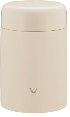 Zojirushi SW-KA52-CM Stainless Steel Insulated Soup Jar, Lunch Jar, Seamless 18.3 fl oz (520 ml), Beige, Integrated Lid and Seal, Easy to Clean, 3 Pieces Only