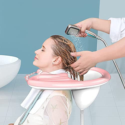 Victop Lavabo à Cheveux Gonflable Bassin Gonflable pour Laver Les Cheveux Portable Bac à Shampoing Domicile avec Pompe à Air et Drainage pour Femmes Enceintes Blessées Alitées
