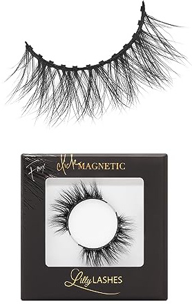 Lilly Lashes Click Magnetic Eyelashes - For Life Magnetic Faux Mink Lashes for a Natural Look - False, Wispy Magnet Eyelashes - Vegan Makeup Lash Extension - Magnetic Eyelashes Without Eyeliner