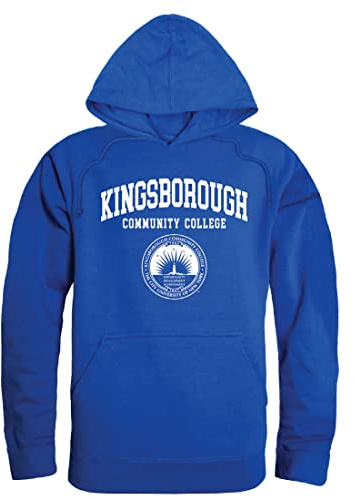 W Republic Kingsborough CC The Wave Seal Hoodie Sweatshirts - Royal, Large