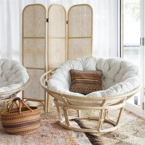 Morbuy Papasansessel Kissen Sitzauflage, Runde Form Rundes Dicke Stuhlkissen Bequem & Weich Sitzkissen Hängesessel für Indoor Outdoor Garten Stuhlauflage (100x100CM,Weiß)