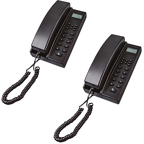 PANDAAR Phone Intercoms Wireless for Home, Hands-Free Home Intercom Systems,Room to Room Intercom 3280ft Long Range,Easy to Use Intercoms for Office Cordless Phones (2 Pack,Black)