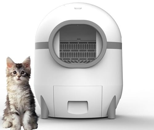 BREZO Lettiera Gatto Autopulente, Lettiera Gatto Chiusa, Controllo App e Avviso di Sicurezza e Monitoraggio Sanitario Intelligente, Lettiera for Gatti for la Rimozione degli Odori for più Gatti