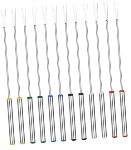 IMIKEYA 12pièces Lot De Fourchettes Fourchettes Acier Inoxydable à Fondue Pour Fondue Au Fromage Fontaine à Chocolat Et Service De Fruits