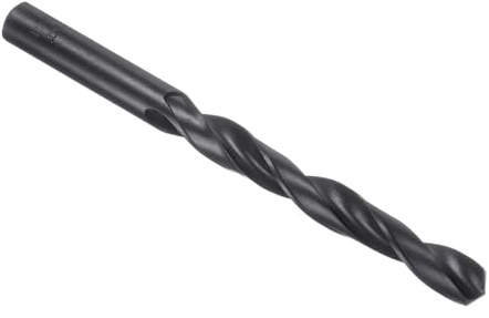 CoCud 12,3 mm Durchmesser schwarzer HSS-CO-Spitzenspalt-Spiralbohrer | mit geradem Schaft, 150 mm Länge, zum Bohren von Stahl, Spiralbohrer