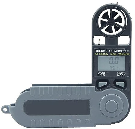Anémomètre Portatif IP65 Étanche Instrument De Mesure De La Vitesse du Vent Anémomètre Numérique Anémomètre Opération Facile