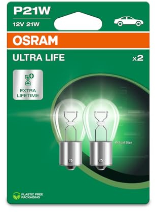 OSRAM ULTRA LIFE, P21W, Double Blister, (2 lamps)