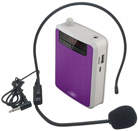 ZHCHAO Portable Voice Megaphone Amplifier Waist Band Clip Support FM Radio TF Speaker Power bank Tour Guides, Teachers(3-pack)