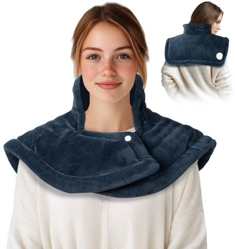 Olycism Heizkissen für Rücken Schulter und Nacken mit Abschaltautomatik, 50x56cm Erwärmung Wärmekissen Elektrisch mit 10 Temperaturstufen und 9 Timing-Einstellung Maschinenwaschbar bis 40°C