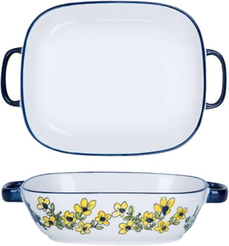 Salad Bowl French Onion Soup Bowl, Ceramic Bakeware with Handle, for Oatmeal Pumpkin Soup, Ramen and Salad Dishwasher, Microwave and Oven Safe-Bakeware60oz (Color : Bakeware15oz)(Bakeware60oz)