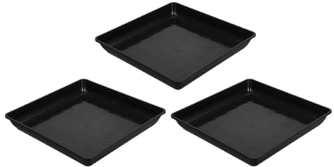 Milisten 3pièces Saucisses Plastique pour Pots De Fleurs Rectangulaires Assiettes Drip pour Plantes Utilisation Intérieure Et Extérieure Résistantes Et Durables