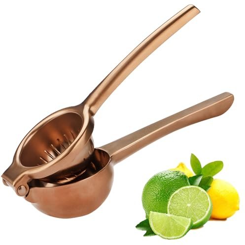 Exprimidor de limón, exprimidor de limón, exprimidor de limón de acero inoxidable, exprimidor de limón, exprimidor de limón resistente, exprimidor de cítricos sin semillas de grado profesional (rosa)