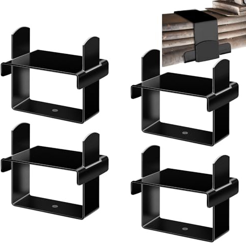 DaisyInner 4 Pcs Leaf Spring Clamp Kit Leaf Springs up to 2.5” Wide Lock Leaf Spring Together for Vehicles Stabilizing Control, Leaf Spring Bend Repair Clip with Cap Wide Axle Rebound Clamp (Black)