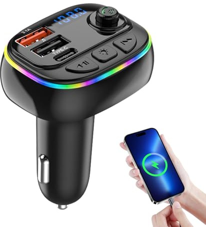 Yulokdwi Kabelloser Radio-Musik-Adapter, Auto-FM-Transmitter | Drahtloser USB-FM-Transmitter - Leistungsstarker Musik-Player, Autoradio-Musikadapter für den Alltag, Geschäftsreisen, Pendeln