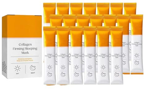 Uppstramande collagemask för ansiktet, fuktgivande anti-åldrande ansiktsmasker, kollage sovmask, tvättbar sömnmask, stramande anti-aging fuktmask (1 st.)
