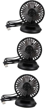 OSALADI 3piezas Ventilador De Coche Usb Portátil Ventilador De Respaldo Para Enfriamiento Verano Instalación y Automóviles y