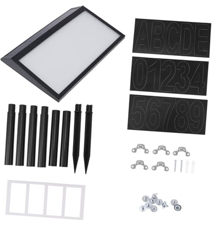 NULYLU 1set Lampada Solare Per Numero Civico Led Con Controllo Intelligente Della Luce e Facile Da Installare Completo Con Lettere e Numeri Per Indirizzo Visibile Di Notte