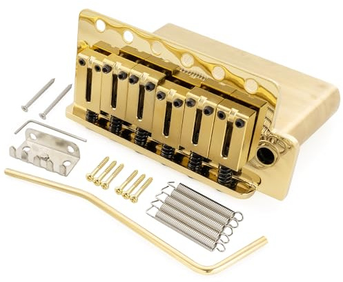 Musiclily Ultra BV021 52.5mm American Vintage 6-Screw Tremolo Bridge Gold