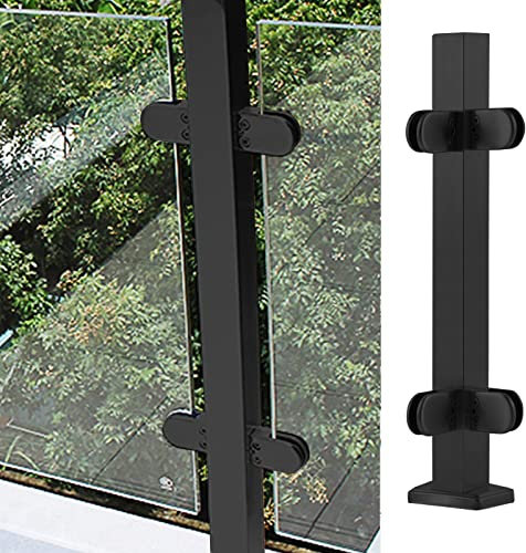 Ringhiera Vetro Pannelli Per Recinzione In Vetro Temperato Da 10mm, Ringhiera In Vetro Per Terrazza Senza Cornice, Perni Di Supporto Per Ringhiera In Vetro Per Balcone Esterno(Corner Post,90cm/35.4 in