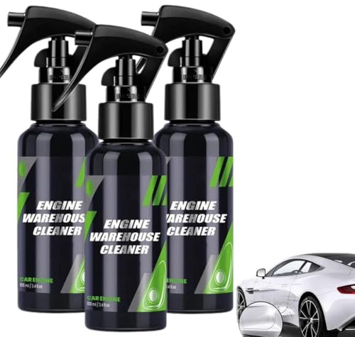 Efficace Spray Detergente per Motore, Agente di Rivestimento per Auto, Sgrassatore Motore Heavy Duty, Strumento per Interni Auto e Cruscotti (3 pezzi)